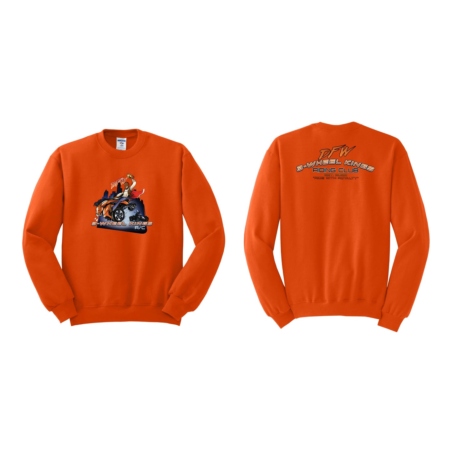 3 Wheel Kings Back Arch Crewneck