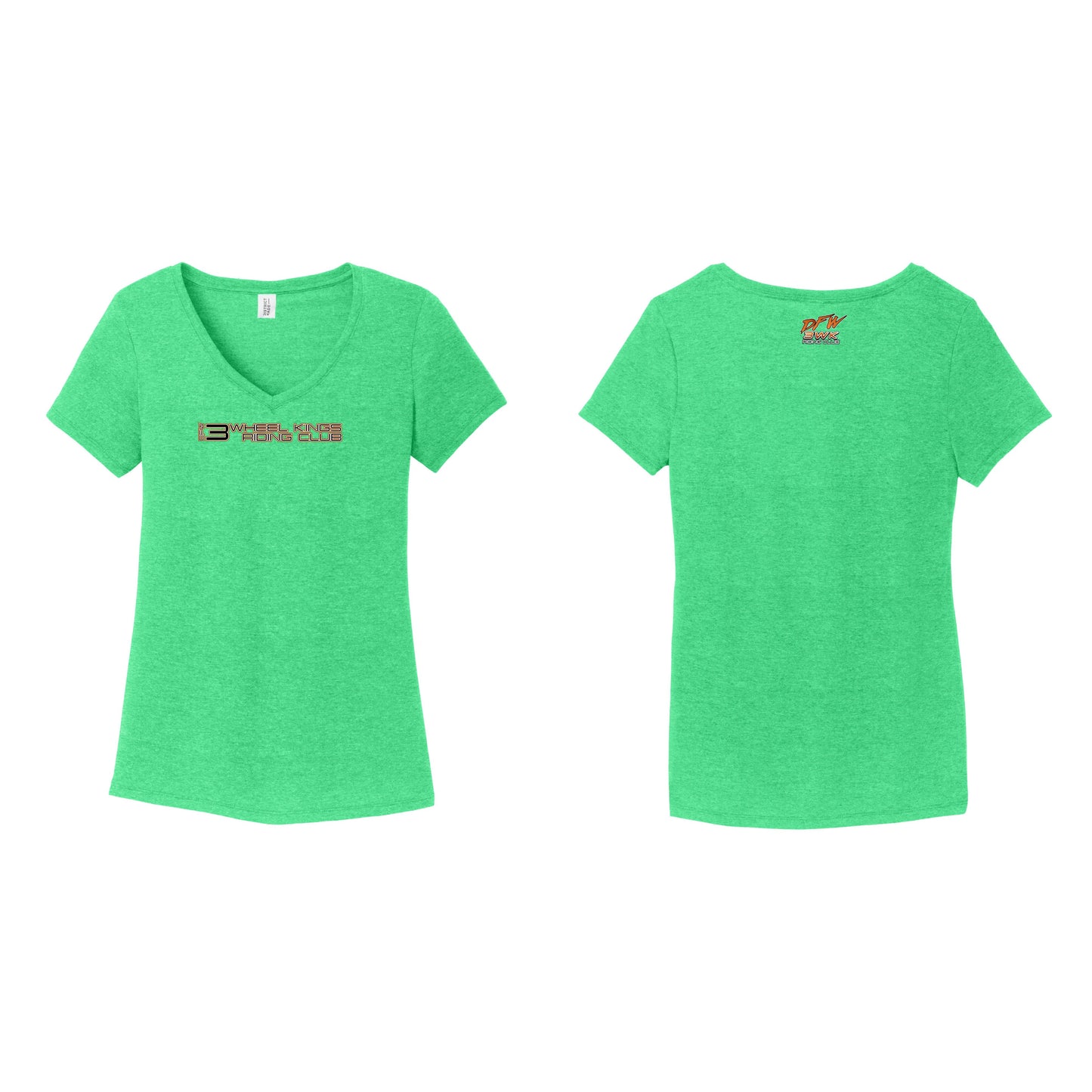 3 Wheel Kings Statement Ladies V Neck Tee