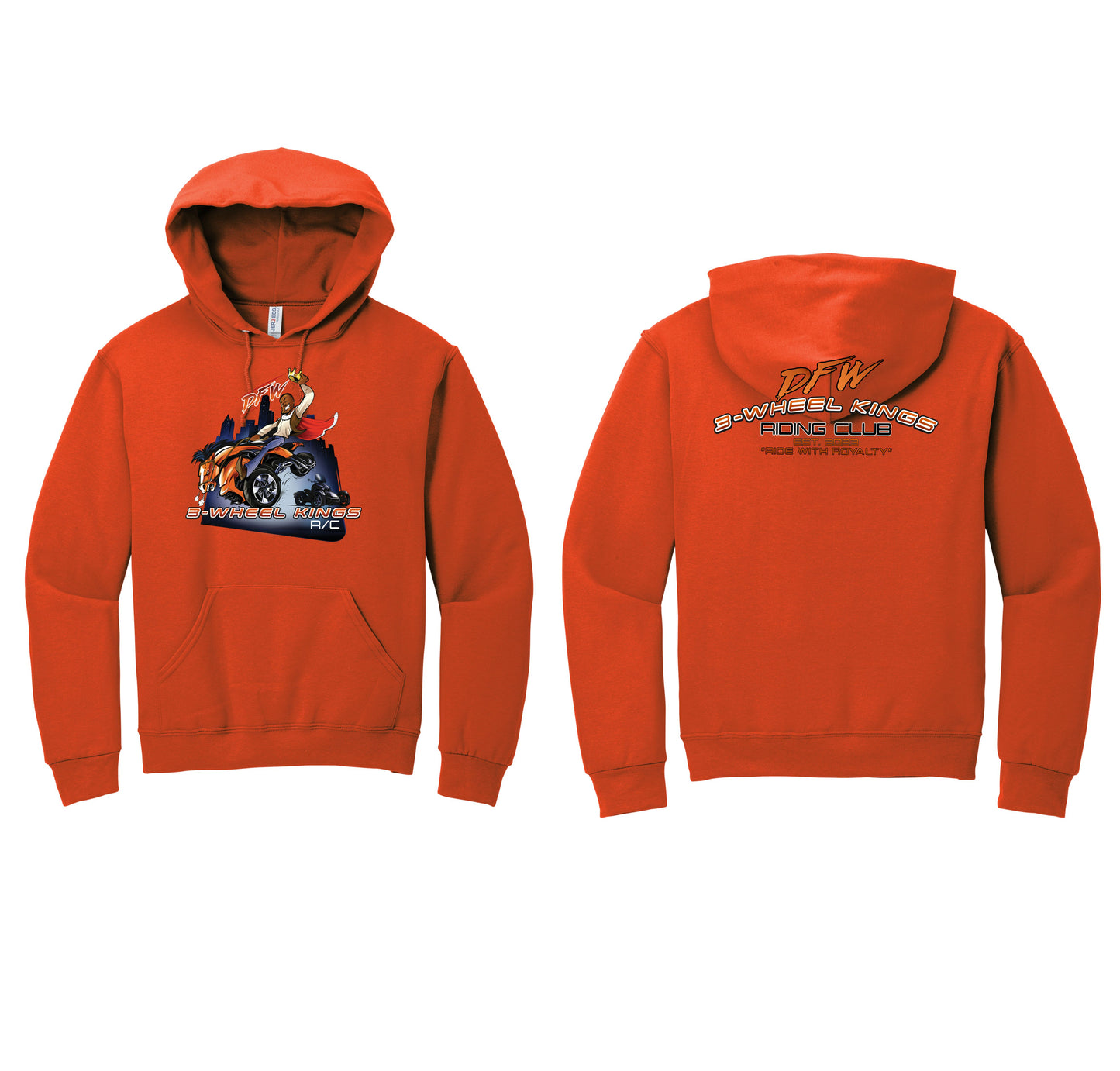 3 Wheel Kings Back Arch Midweight Hoodie