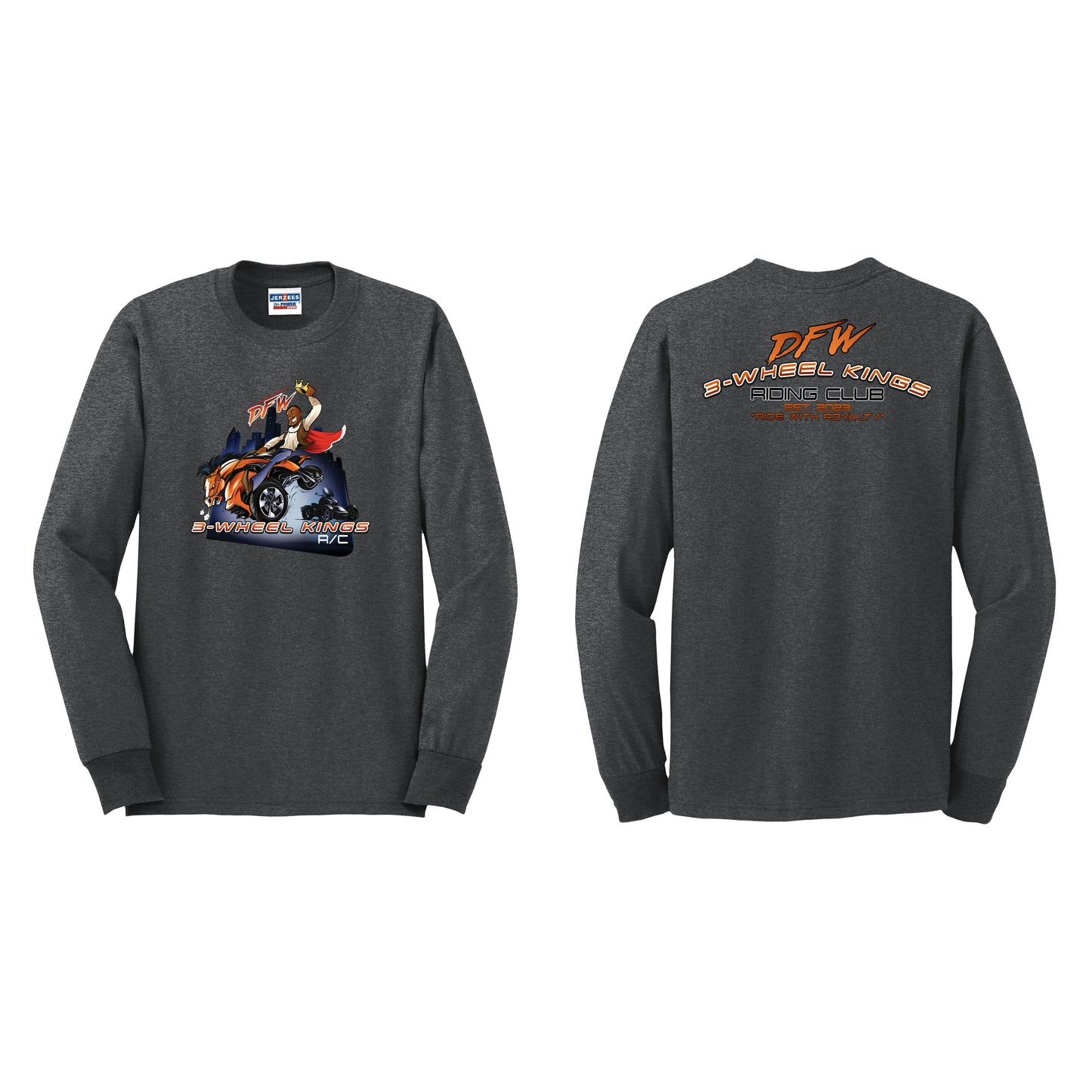 3 Wheel Kings Back Arch Long Sleeve Tee