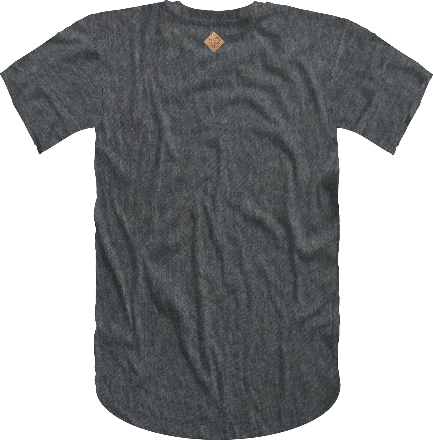 Elephant Head Tee-Charcoal Heather/Orange
