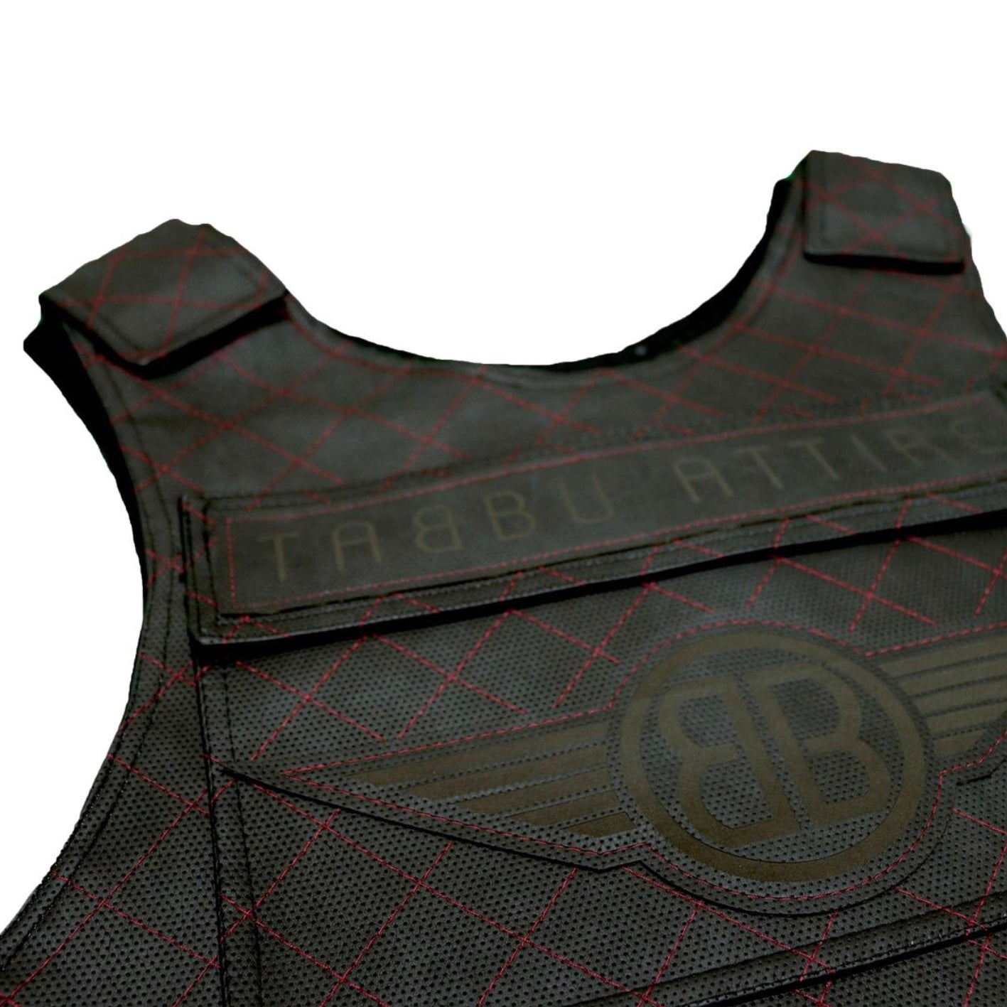 Premium Vest Black on Red
