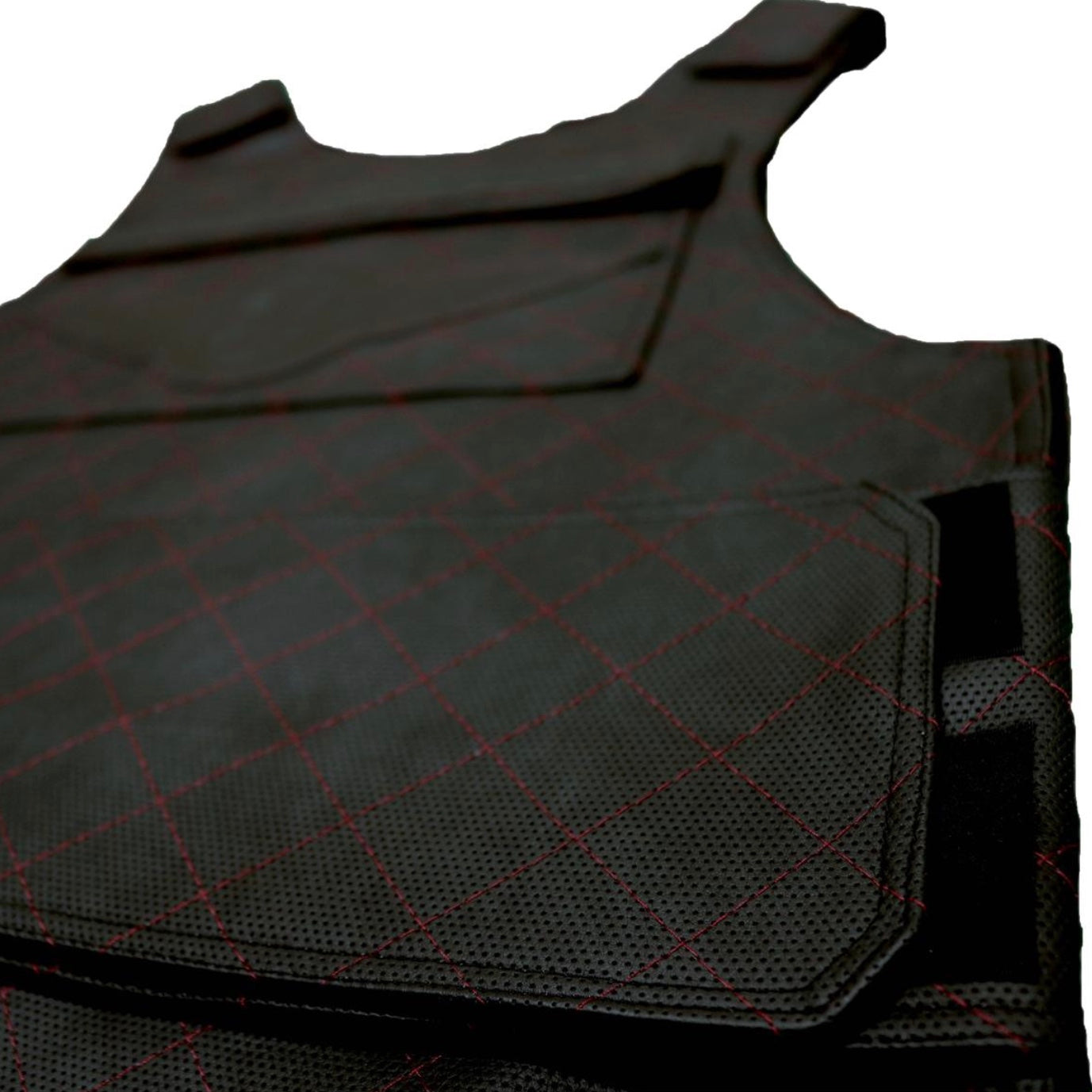 Premium Vest Black on Red