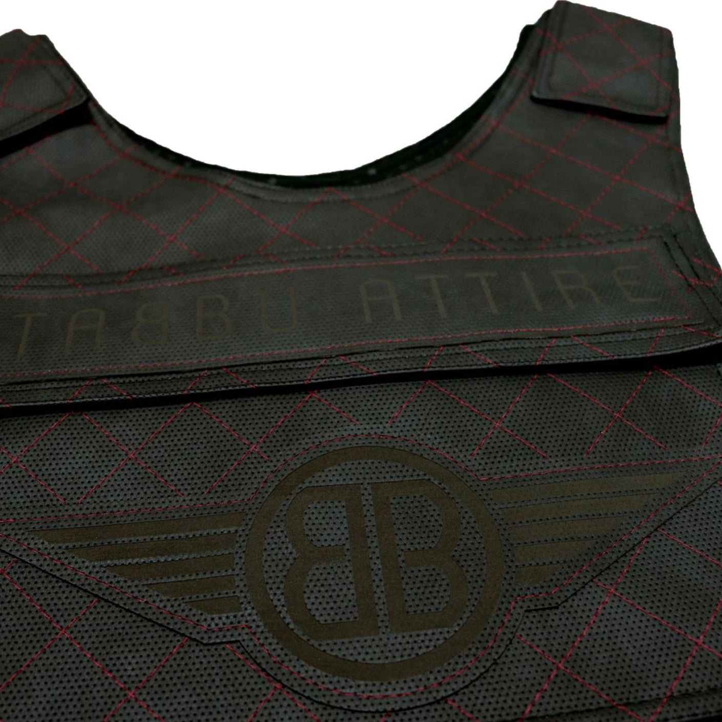 Premium Vest Black on Red