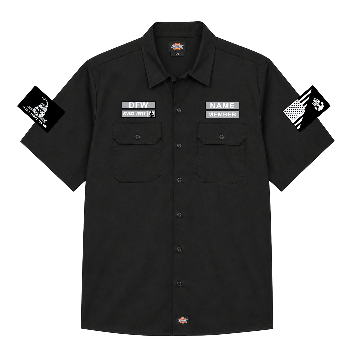 Rollin' Spyders Black Printed Work Shirt