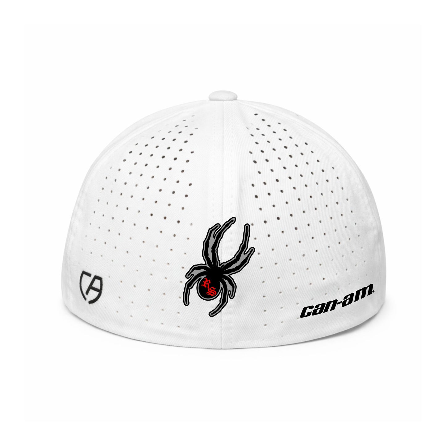 White Perforated Classic Logo Hat