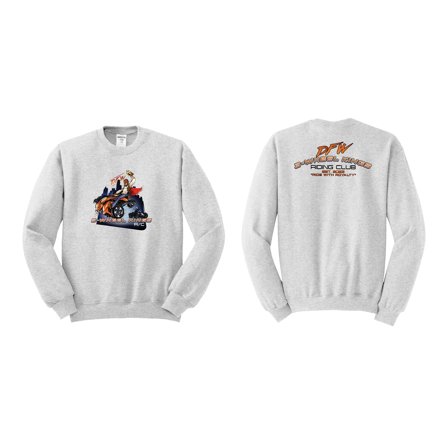 3 Wheel Kings Back Arch Crewneck