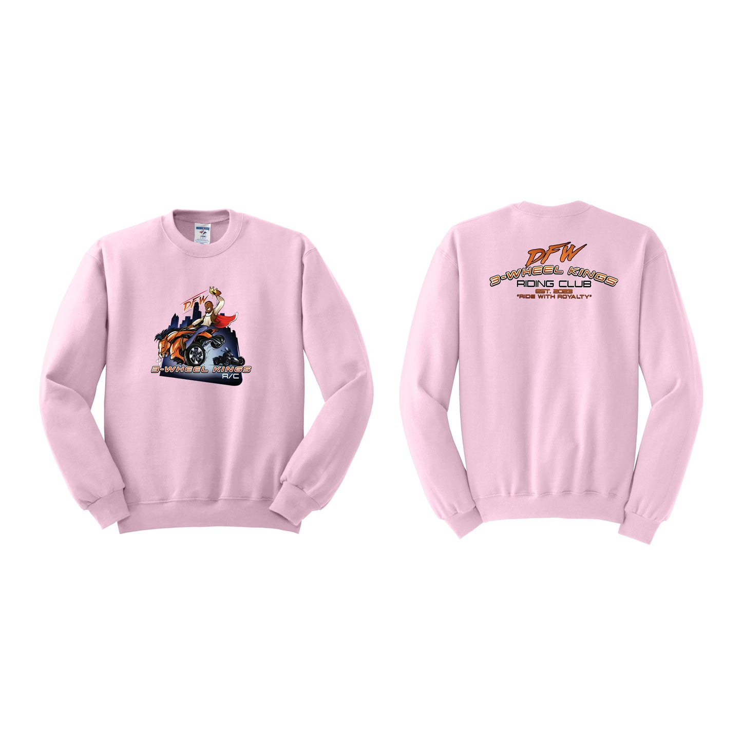 3 Wheel Kings Back Arch Crewneck