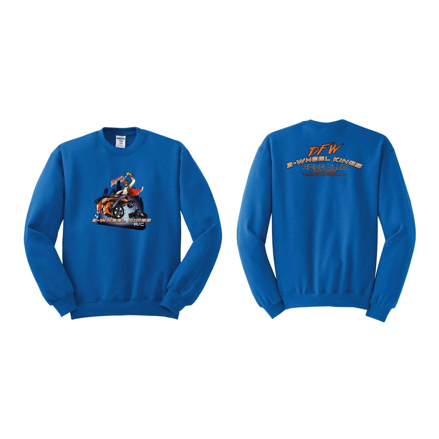 3 Wheel Kings Back Arch Crewneck