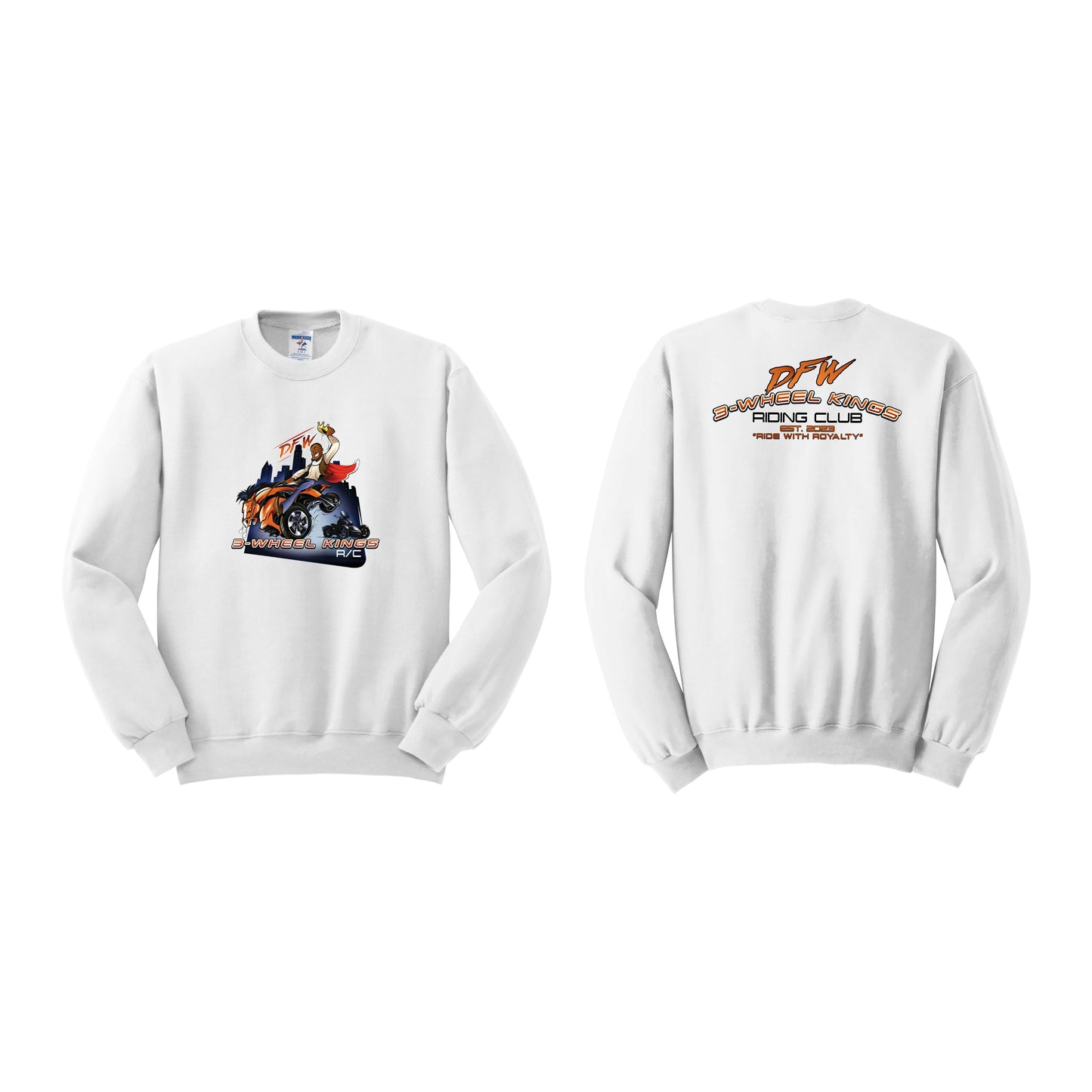 3 Wheel Kings Back Arch Crewneck
