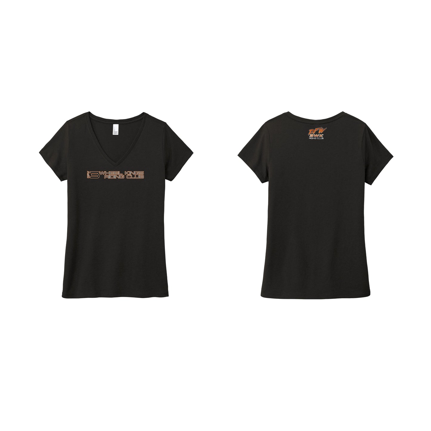 3 Wheel Kings Statement Ladies V Neck Tee