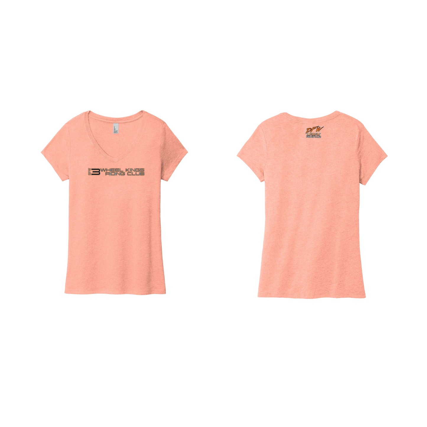 3 Wheel Kings Statement Ladies V Neck Tee