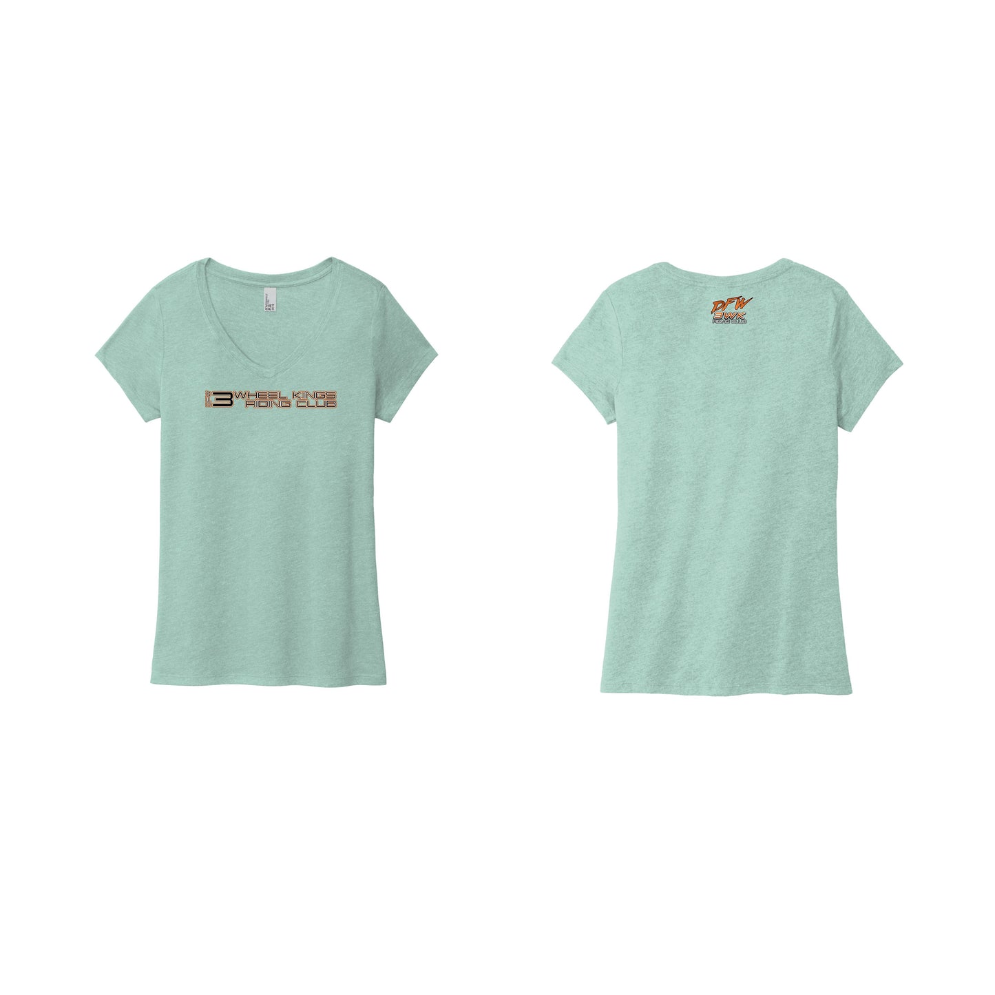 3 Wheel Kings Statement Ladies V Neck Tee