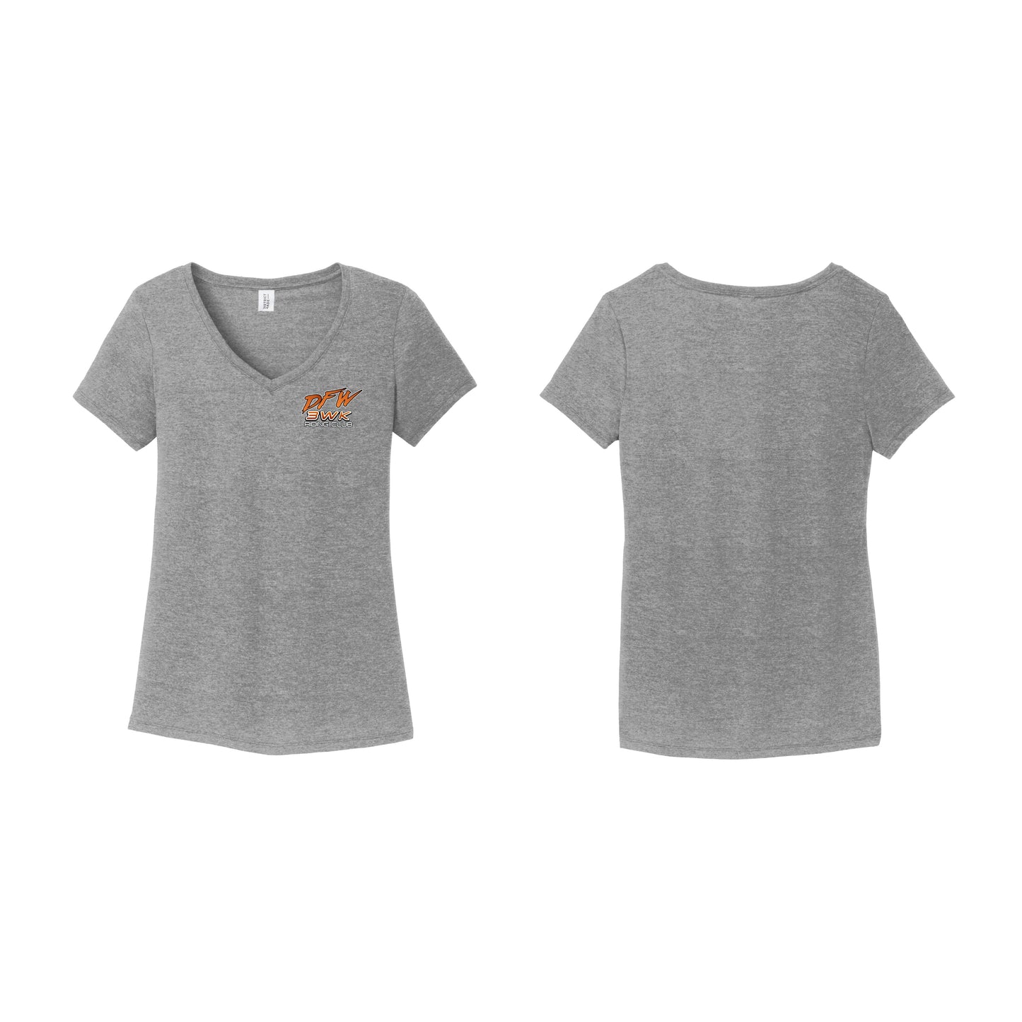 3 Wheel Kings Chest Logo Ladies V Neck Tee