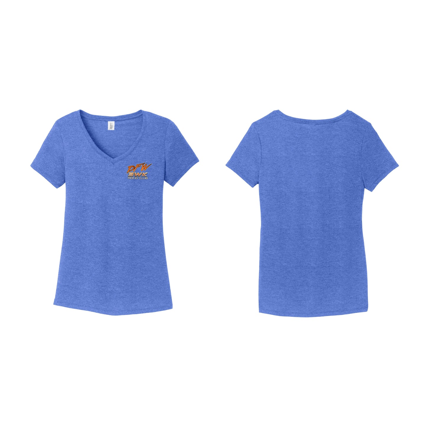 3 Wheel Kings Chest Logo Ladies V Neck Tee