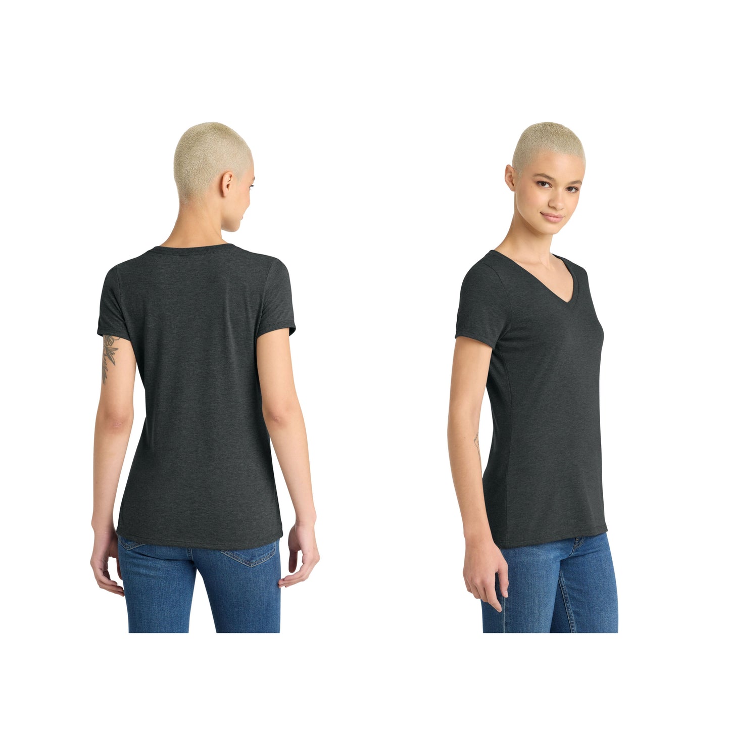 3 Wheel Kings Property Ladies V Neck Tee