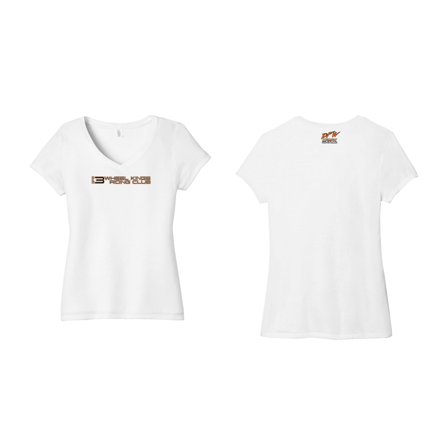 3 Wheel Kings Statement Ladies V Neck Tee