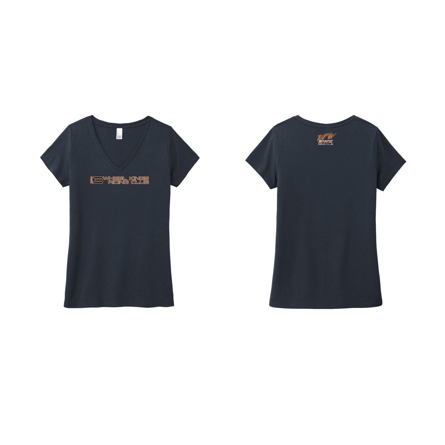 3 Wheel Kings Statement Ladies V Neck Tee
