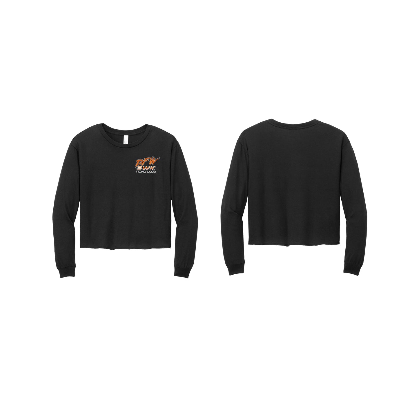 3 Wheel Kings Chest Logo Crop Long Sleeve Tee