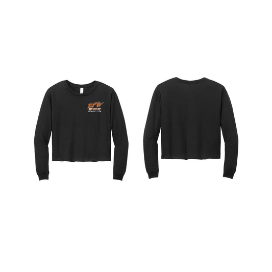 3 Wheel Kings Chest Logo Crop Long Sleeve Tee