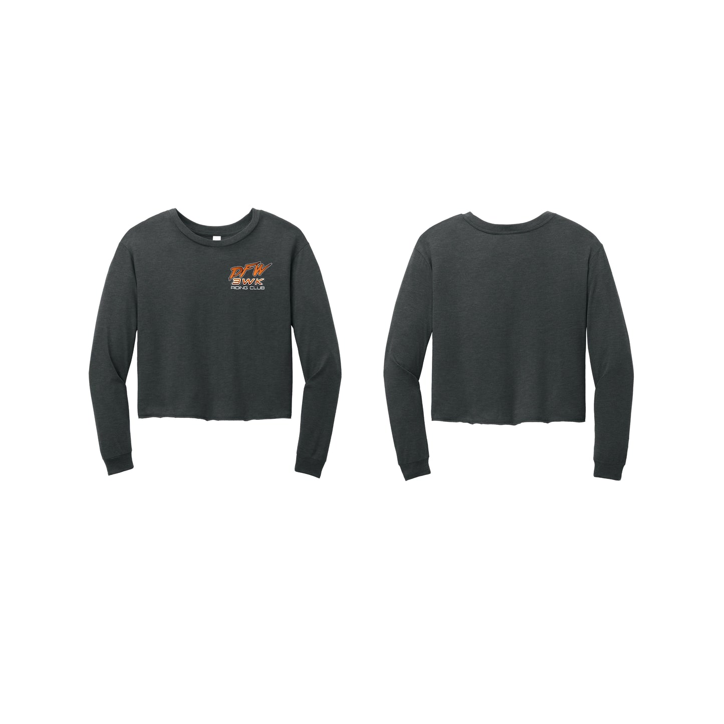 3 Wheel Kings Chest Logo Crop Long Sleeve Tee