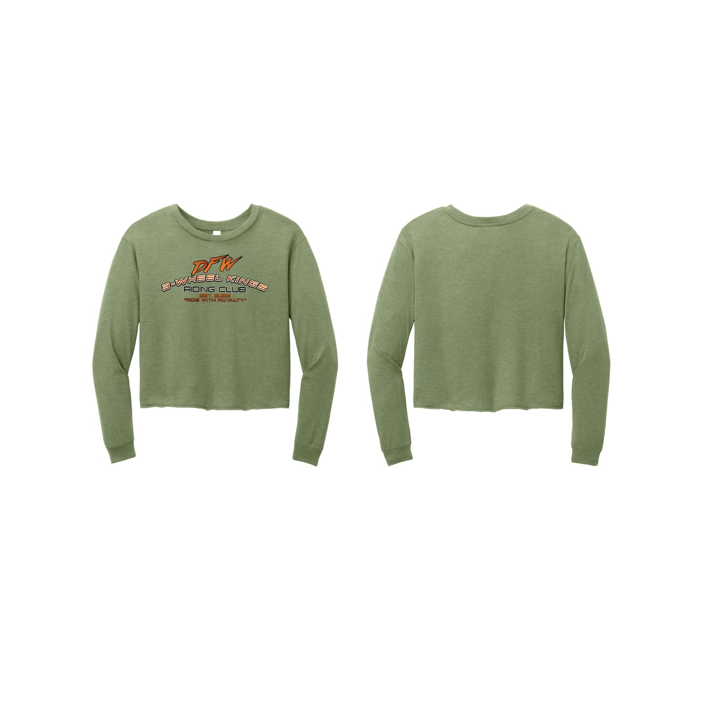 3 Wheel Kings Arch Crop Long Sleeve Tee