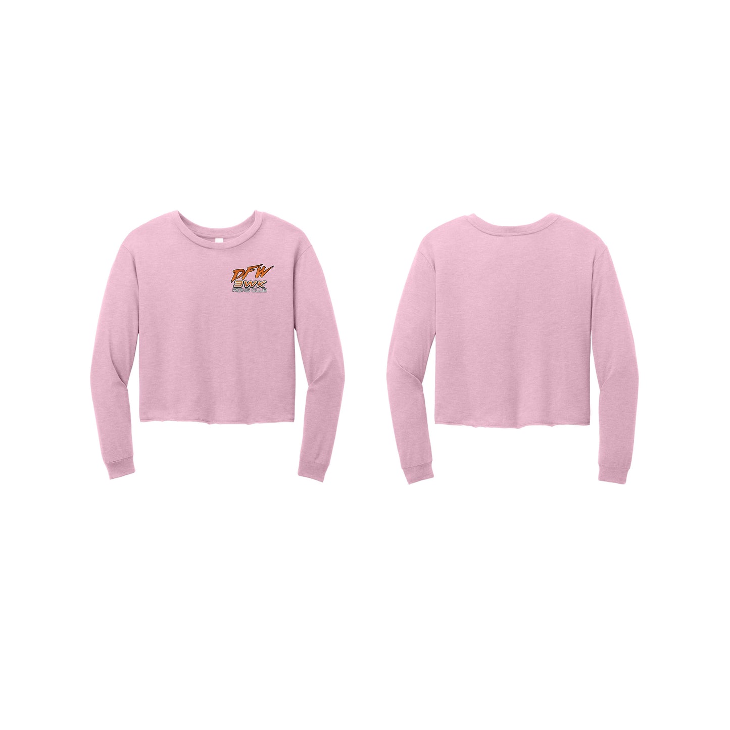 3 Wheel Kings Chest Logo Crop Long Sleeve Tee