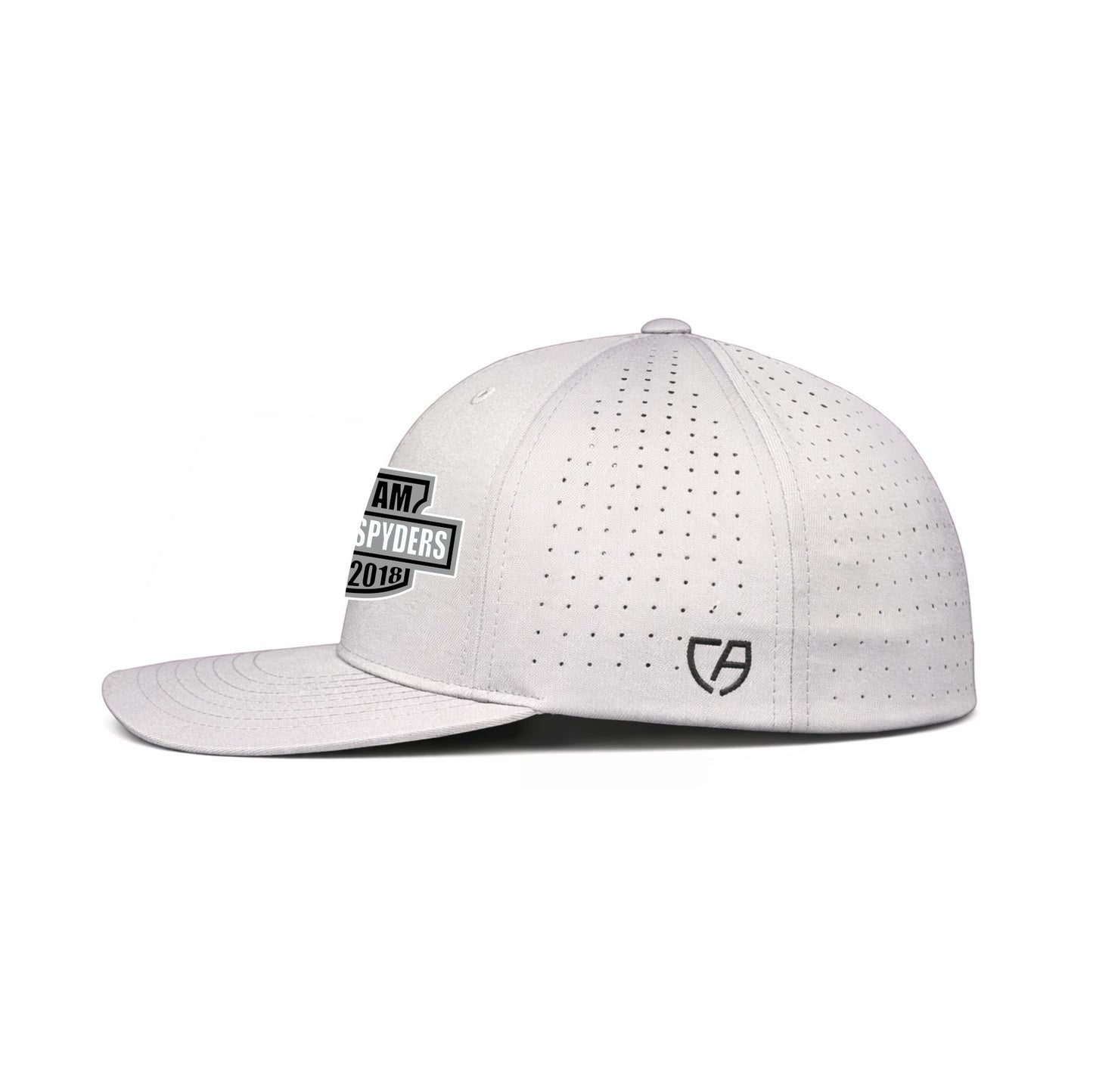 Silver Perforated Classic Logo Hat