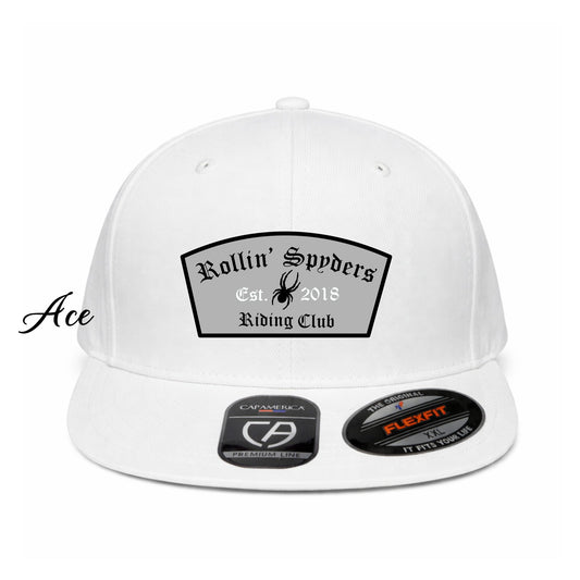 White Perforated Spyder Logo Hat