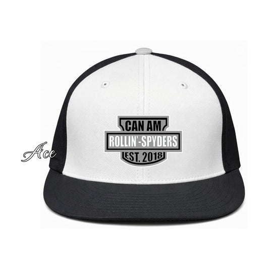 White Black Perforated Classic Logo Hat