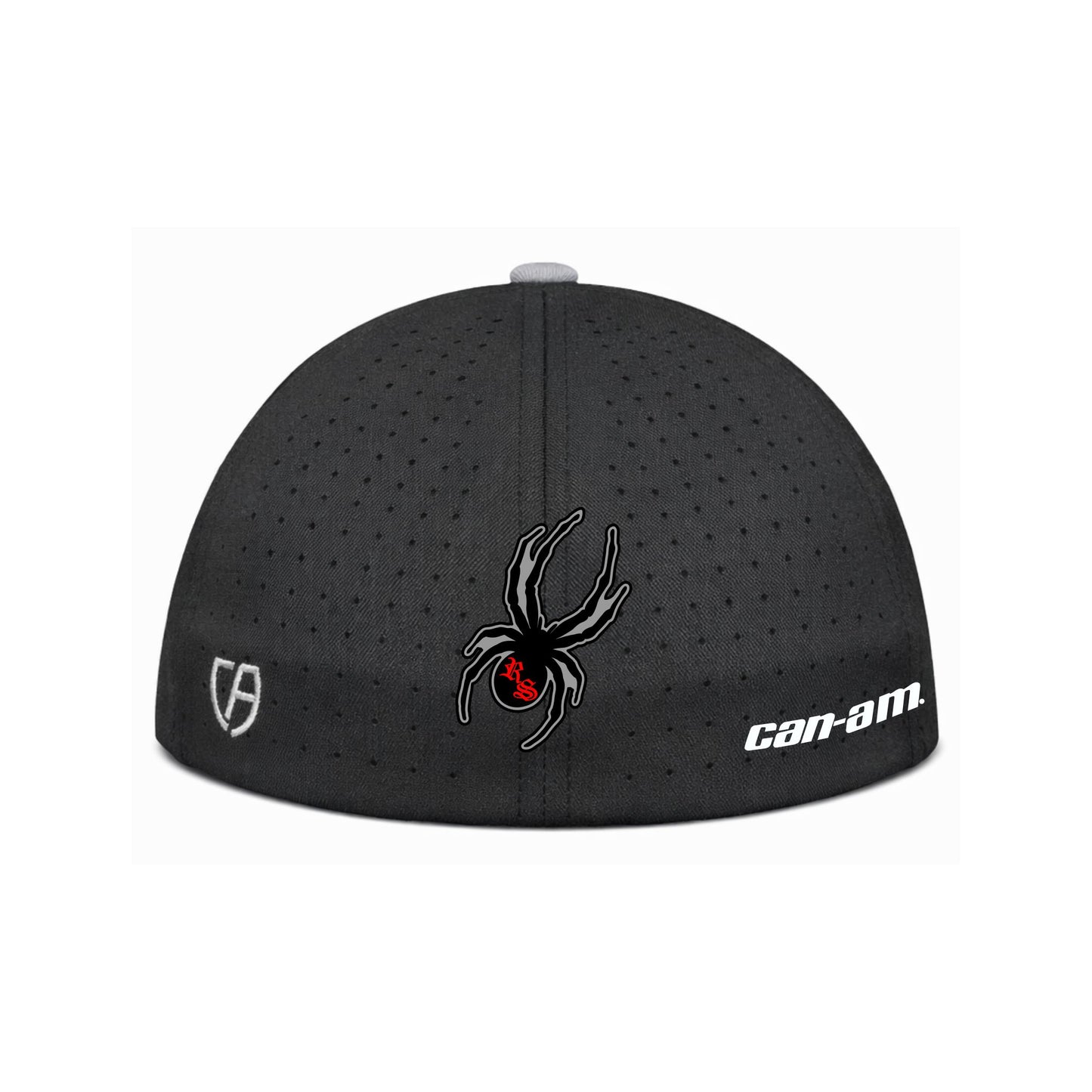 White Black Perforated Classic Logo Hat