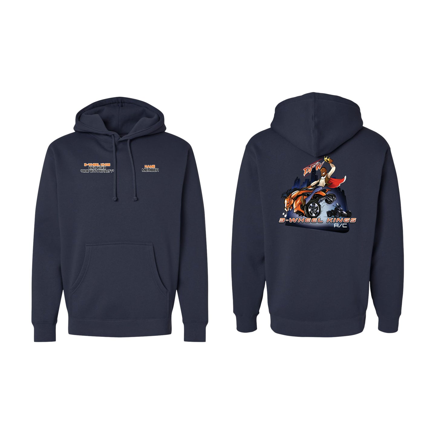 3 Wheel Kings Classic Heavyweight Hoodie