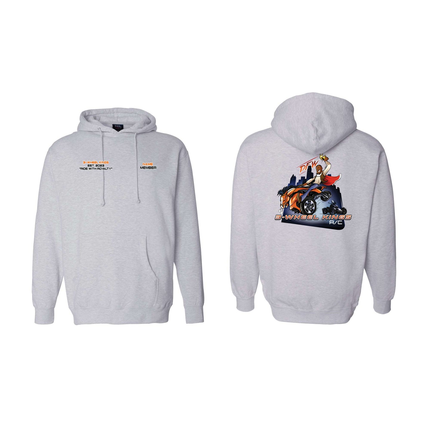 3 Wheel Kings Classic Heavyweight Hoodie