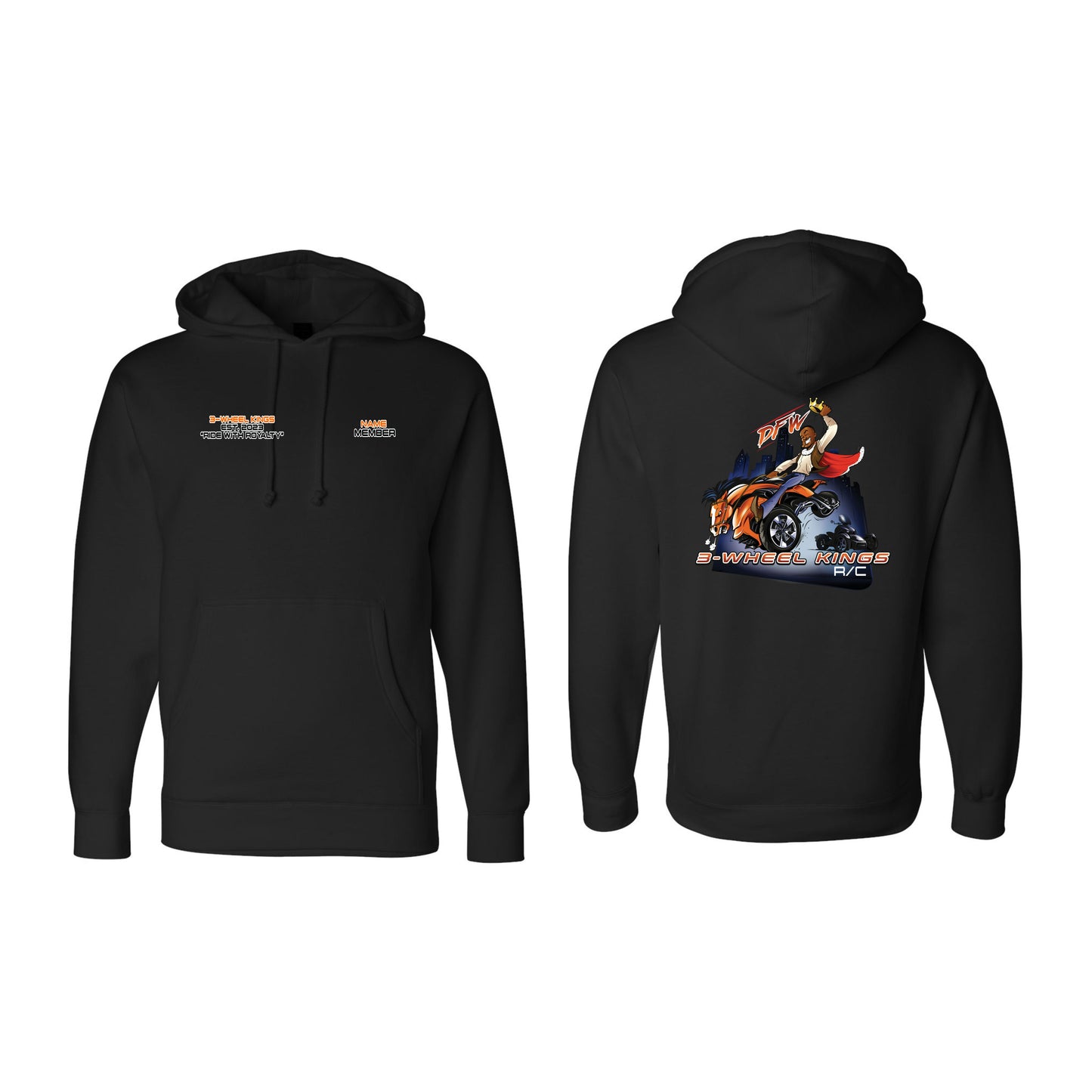 3 Wheel Kings Classic Heavyweight Hoodie
