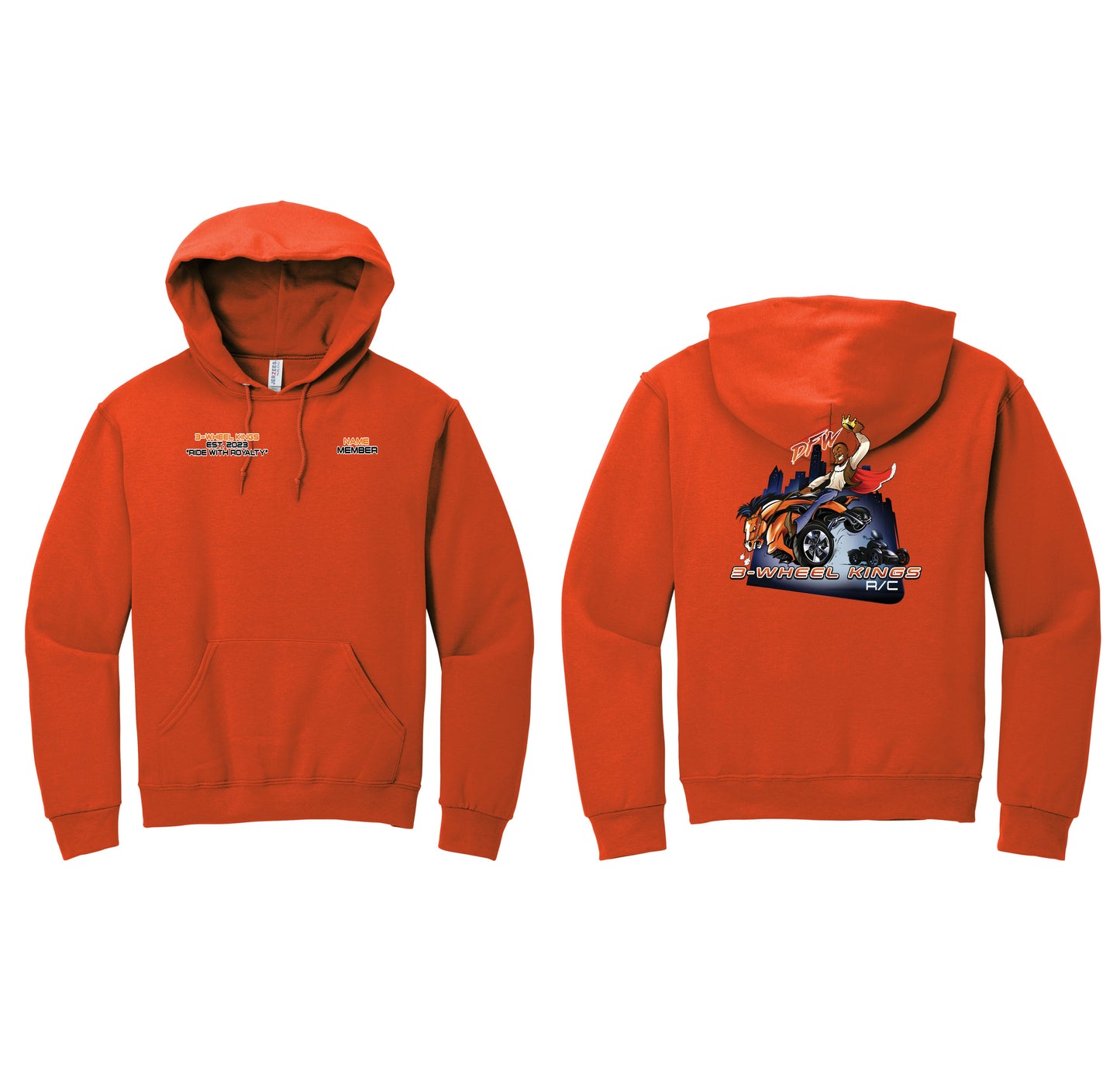 3 Wheel Kings Classic Midweight Hoodie