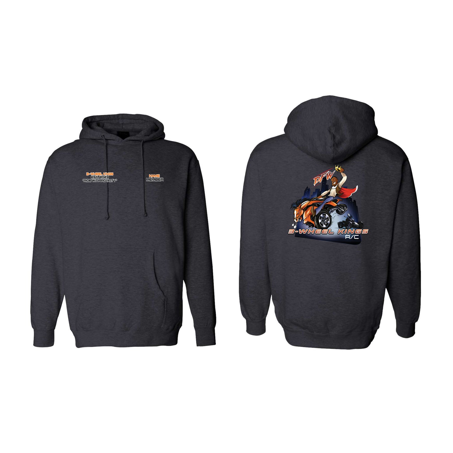 3 Wheel Kings Classic Heavyweight Hoodie
