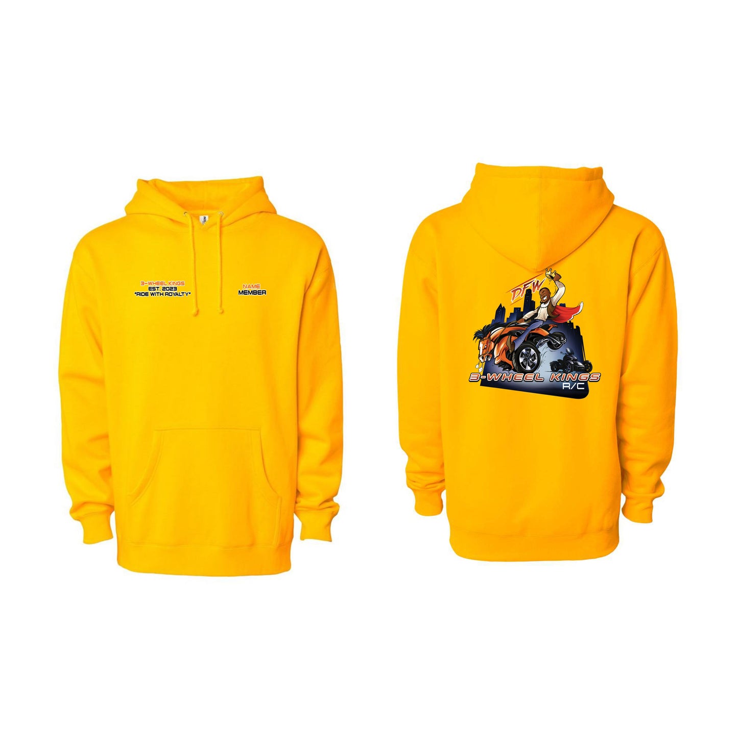 3 Wheel Kings Classic Heavyweight Hoodie