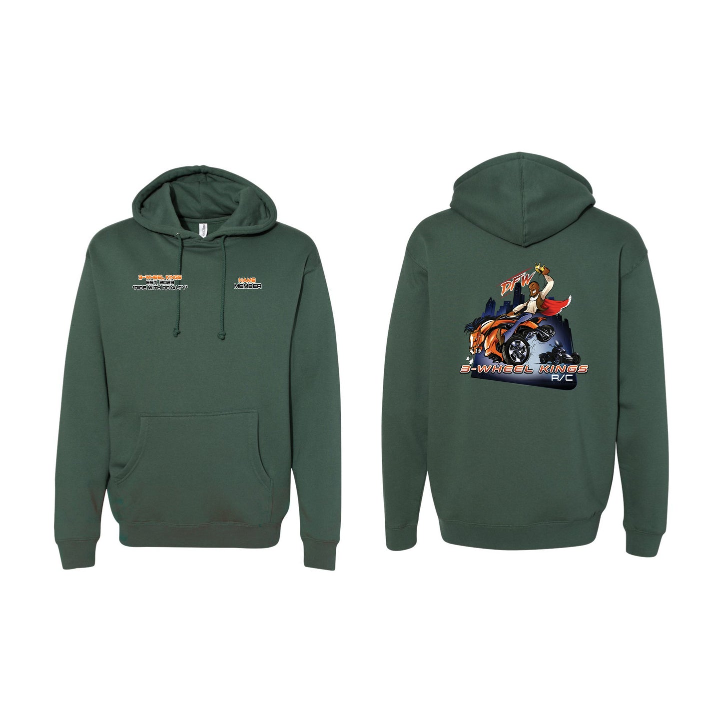 3 Wheel Kings Classic Heavyweight Hoodie