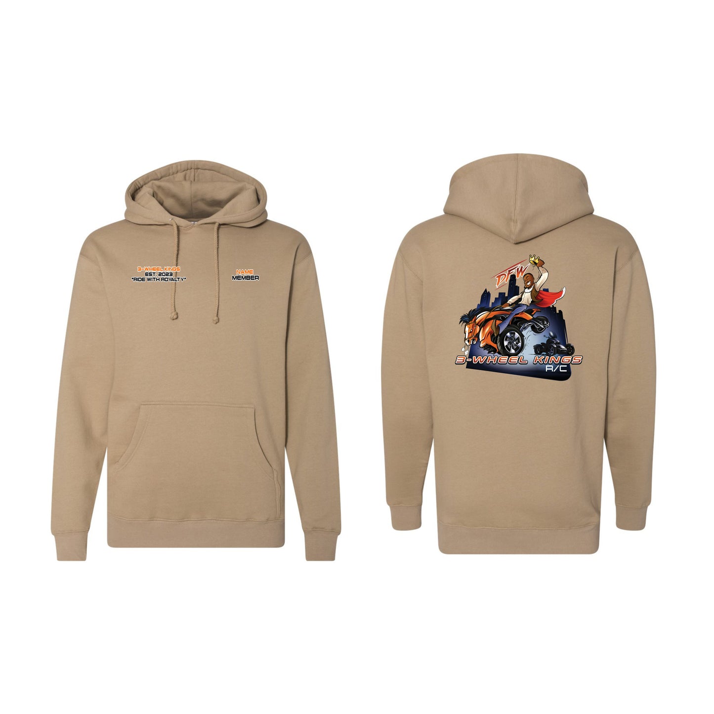 3 Wheel Kings Classic Heavyweight Hoodie