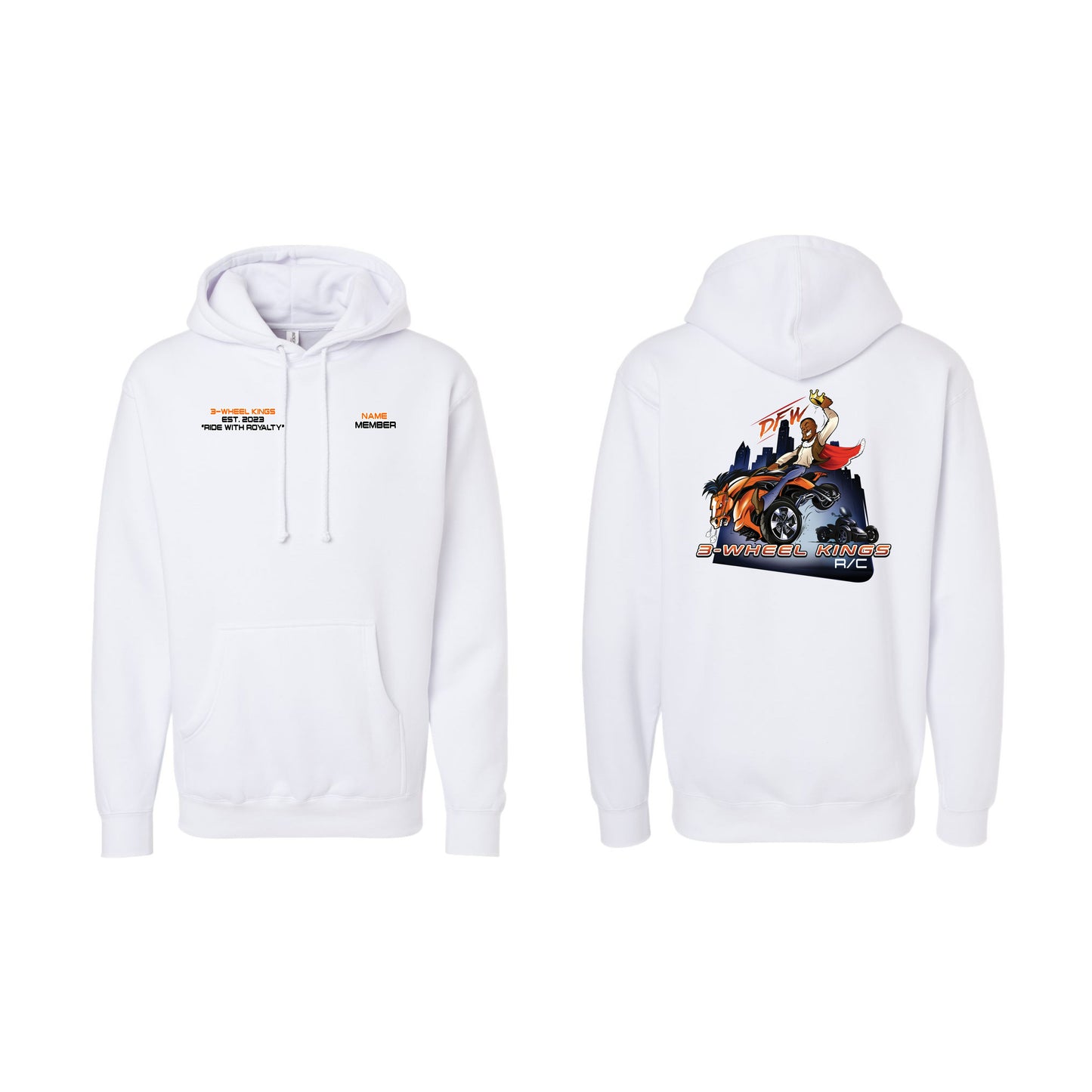 3 Wheel Kings Classic Heavyweight Hoodie