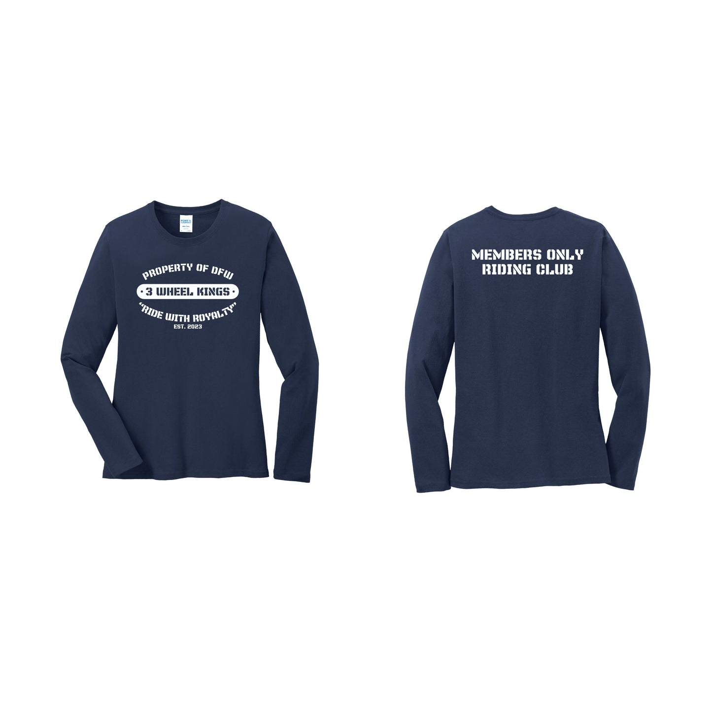 3 Wheel Kings Back Property Long Sleeve Tee