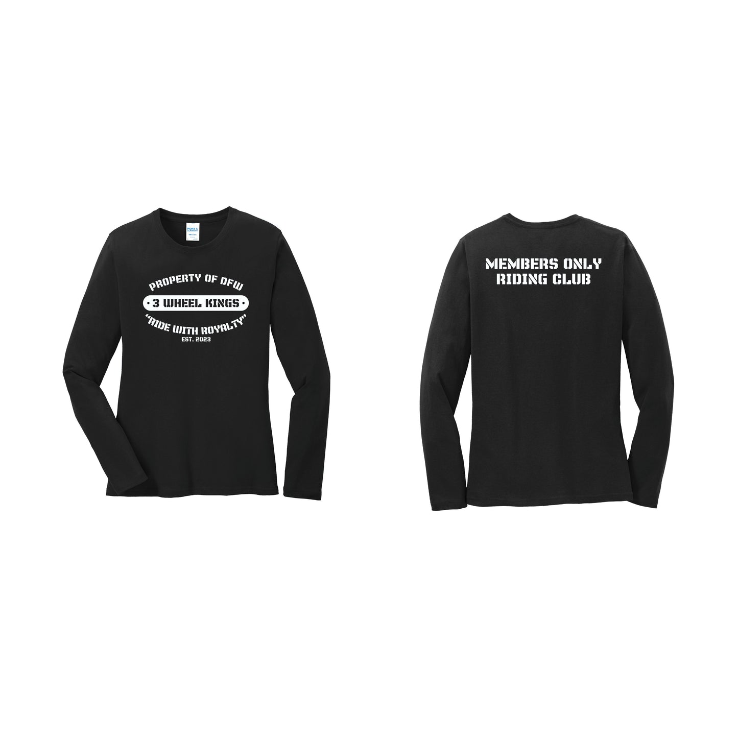3 Wheel Kings Back Property Long Sleeve Tee