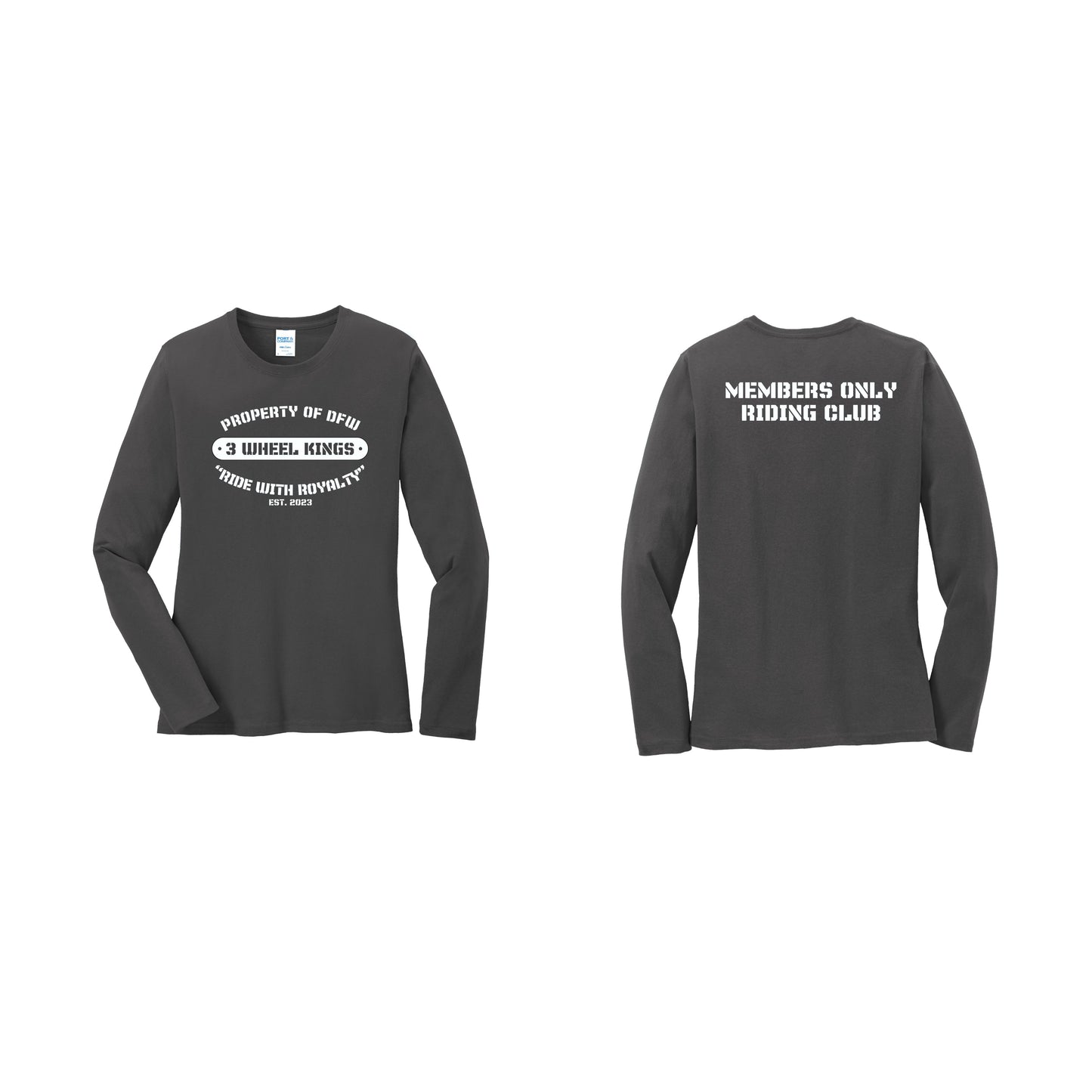 3 Wheel Kings Back Property Long Sleeve Tee
