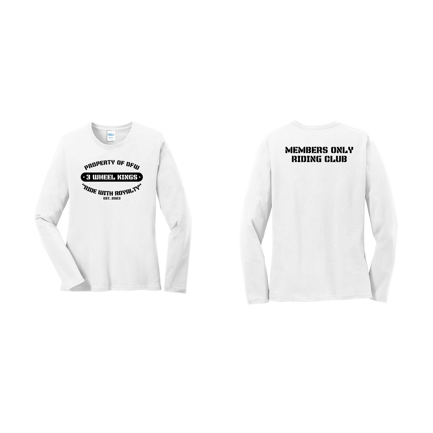 3 Wheel Kings Back Property Long Sleeve Tee
