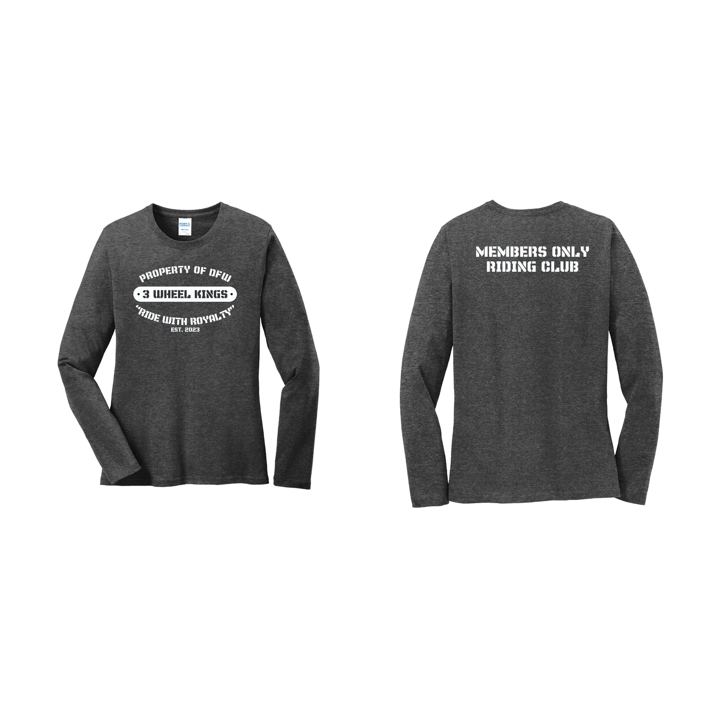3 Wheel Kings Back Property Long Sleeve Tee