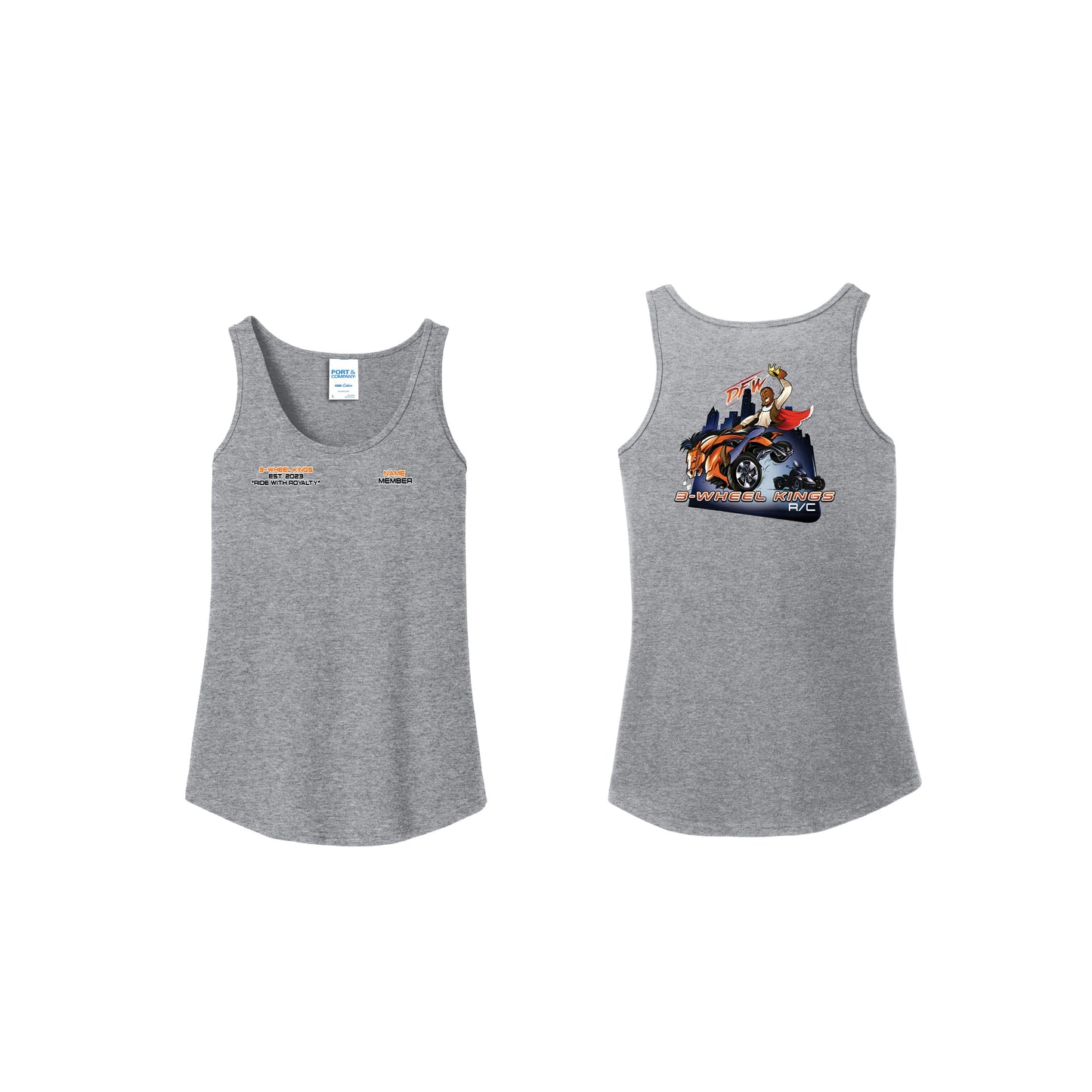 3 Wheel Kings Classic Ladies Tank Top