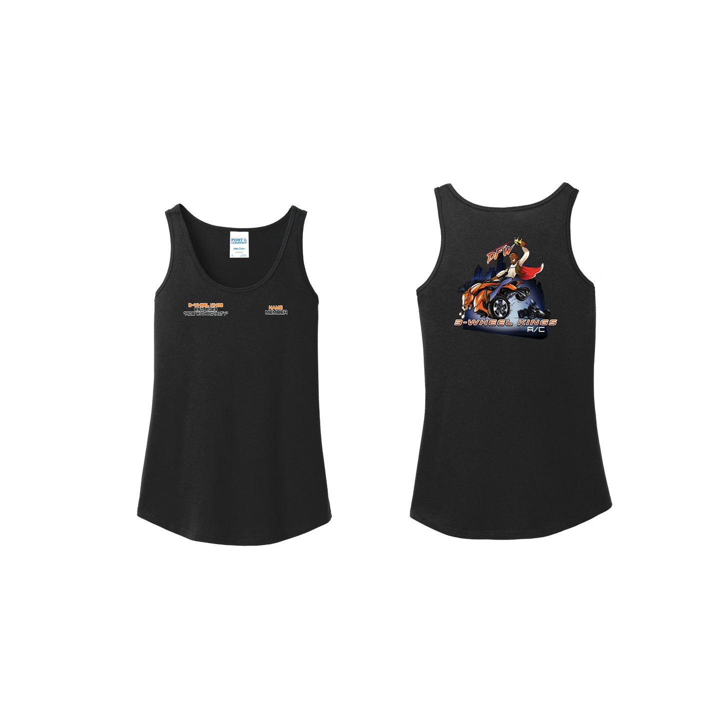 3 Wheel Kings Classic Ladies Tank Top