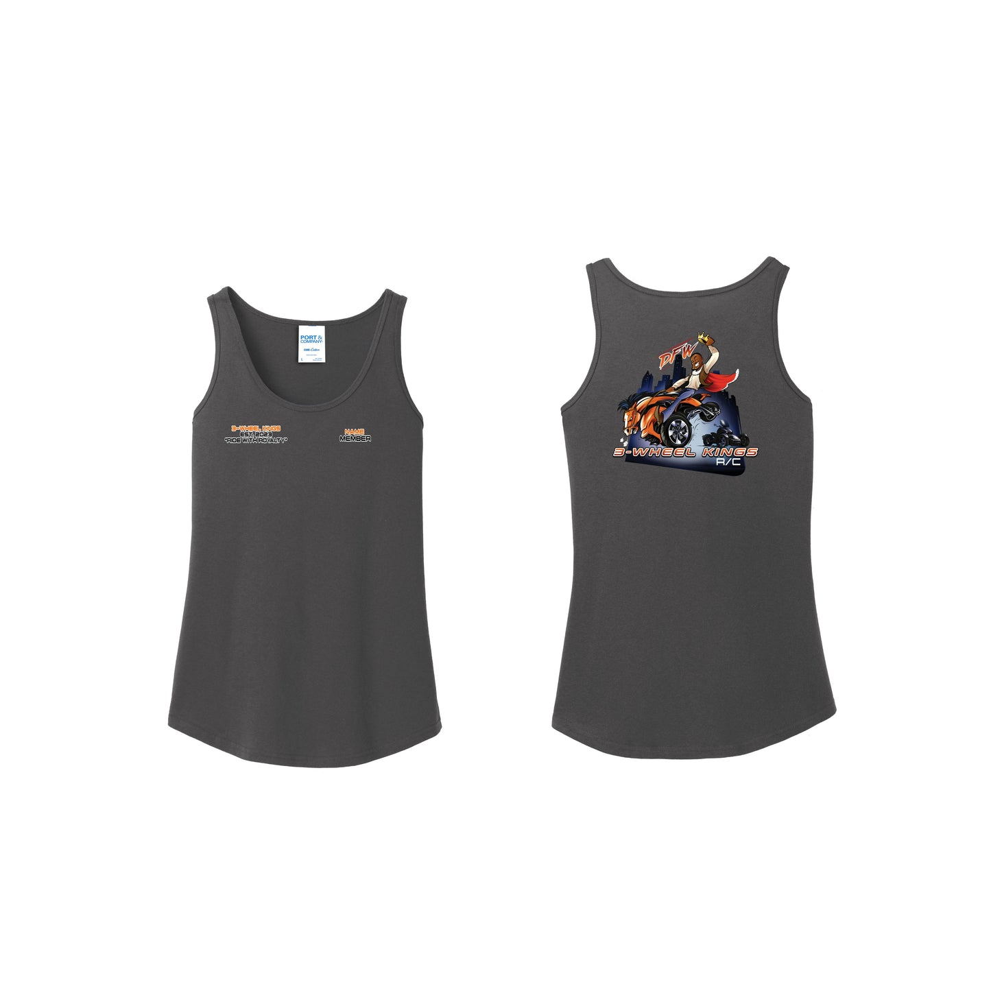 3 Wheel Kings Classic Ladies Tank Top