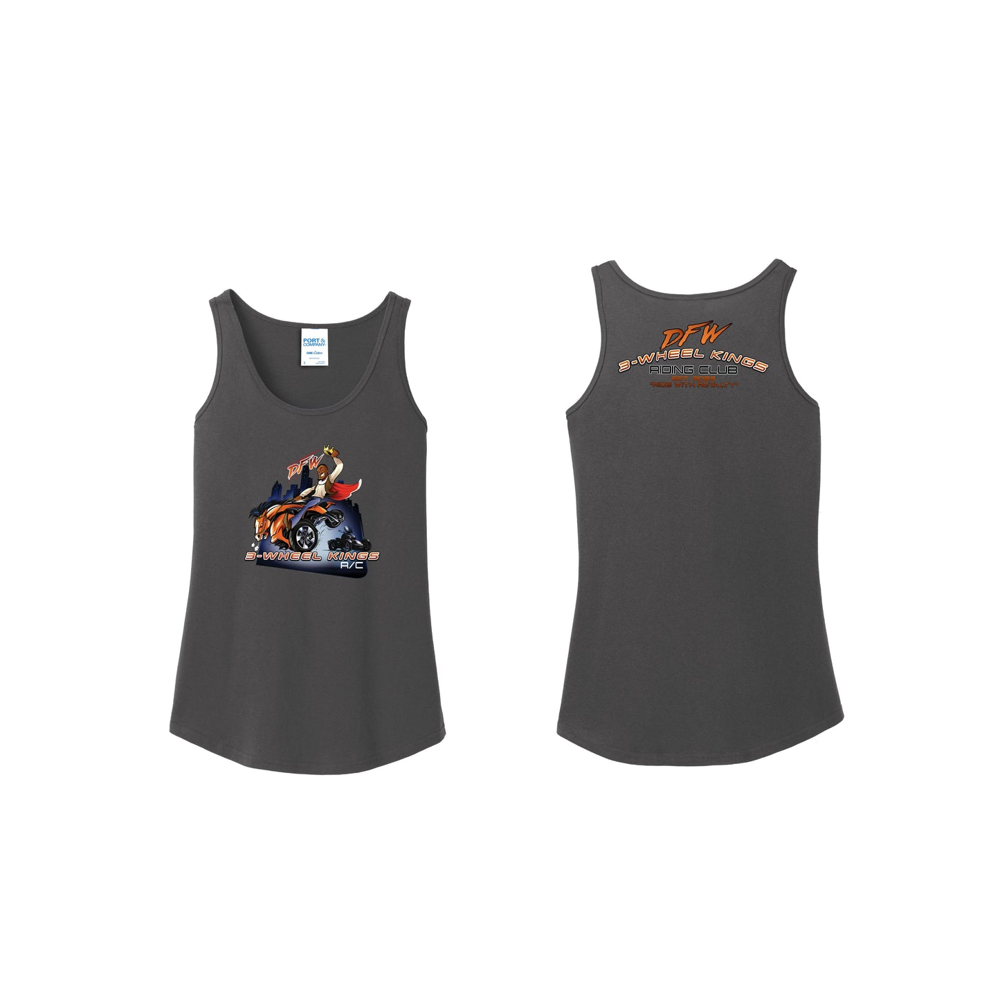 3 Wheel Kings Back Arch Ladies Tank Top