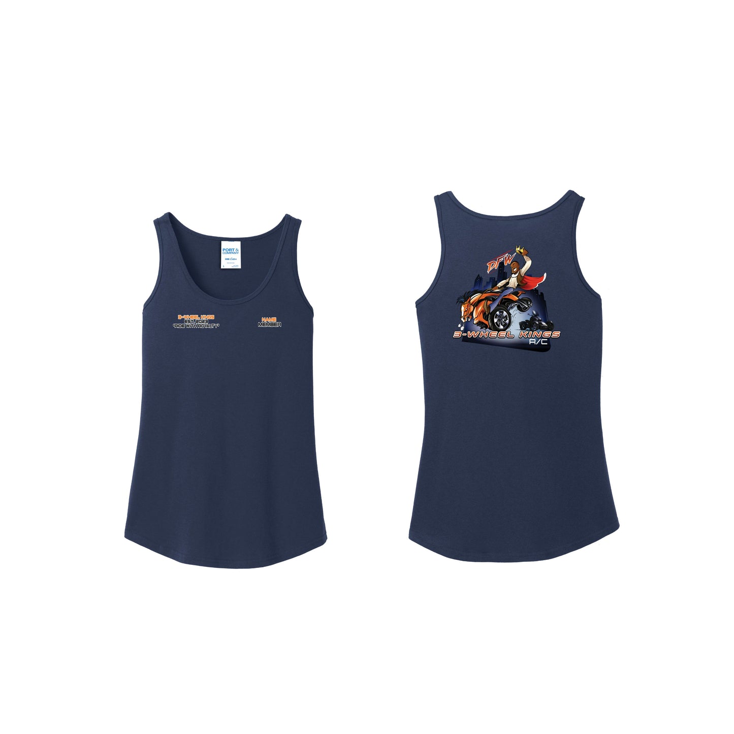 3 Wheel Kings Classic Ladies Tank Top